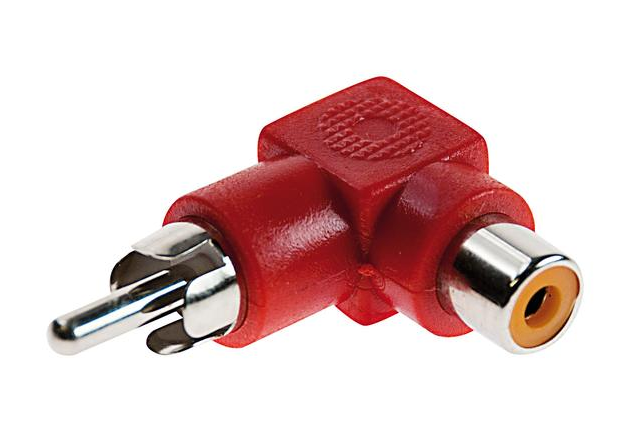 Adattatore RCA 90° Rosso