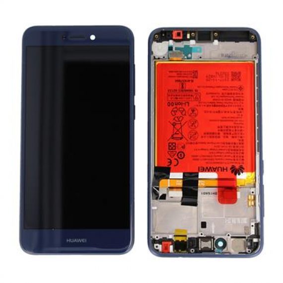 Display Lcd completo di touch screen frame e batteria Originale per Huawei P8 Lite 2017 PRA-LX1 - blu