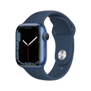 Apple Watch Series 7 GPS, 41mm Cassa in Alluminio Blu - Cinturino Sport Azzurro