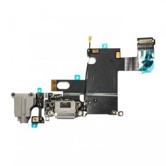 Connettore di Ricarica per iPhone 6 + Microfono + Connettore Jack - Bianco
