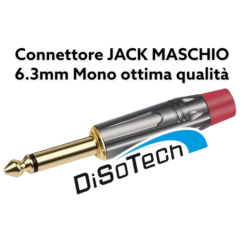 Connettore Audio Spina Jack 6.3mm Maschio Rosso Alta Qualtá