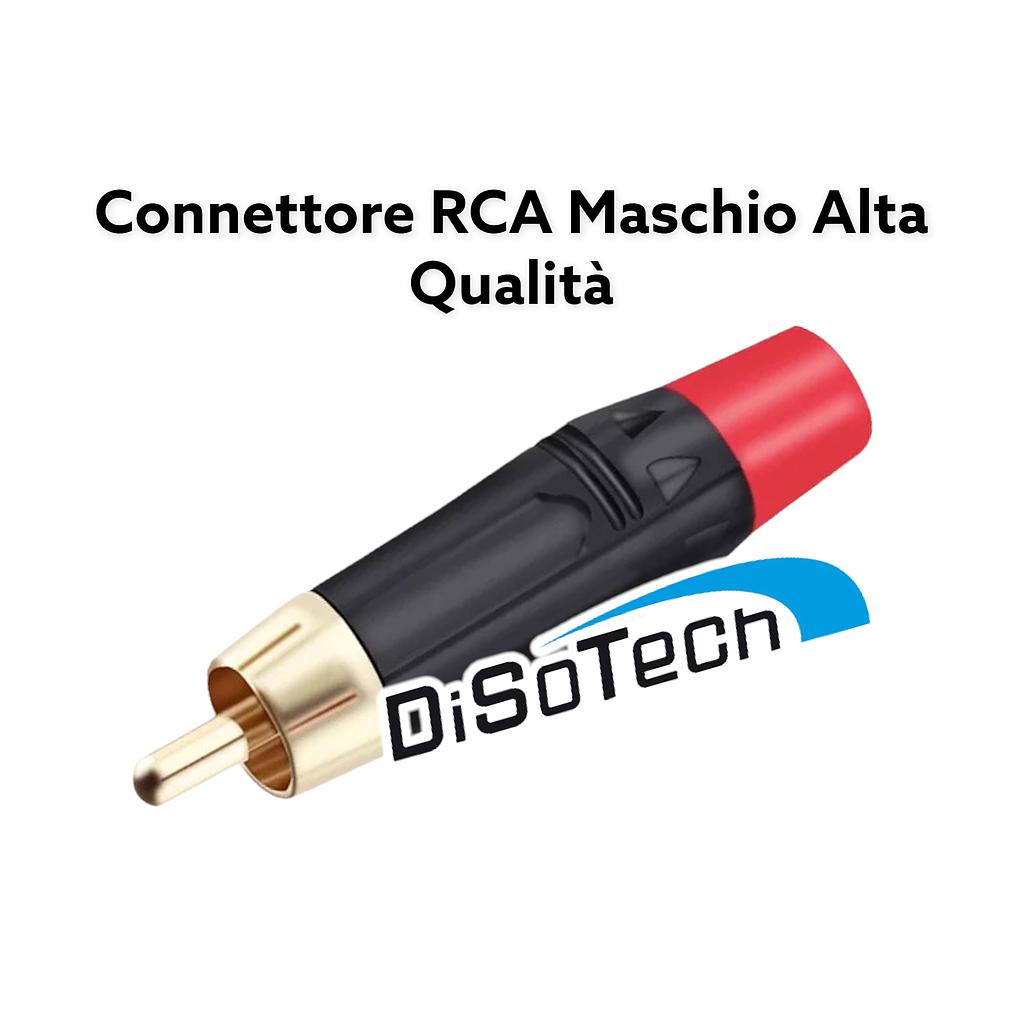 Connettore Audio Spina RCA Maschio Rosso Alta Qualtá