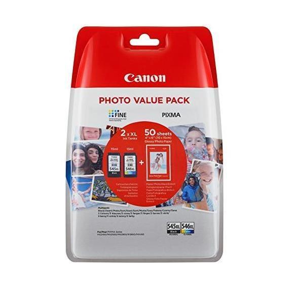 CARTUCCIA CANON PG-545XL NERO + 546XL COLORE