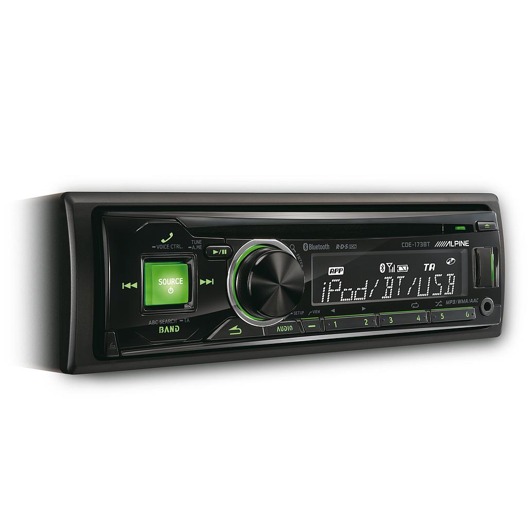 [CDE-173BT] Alpine con Porta USB, Bluetooth, 2 PreOut, CD e 2 colorazioni Rosso e Verde