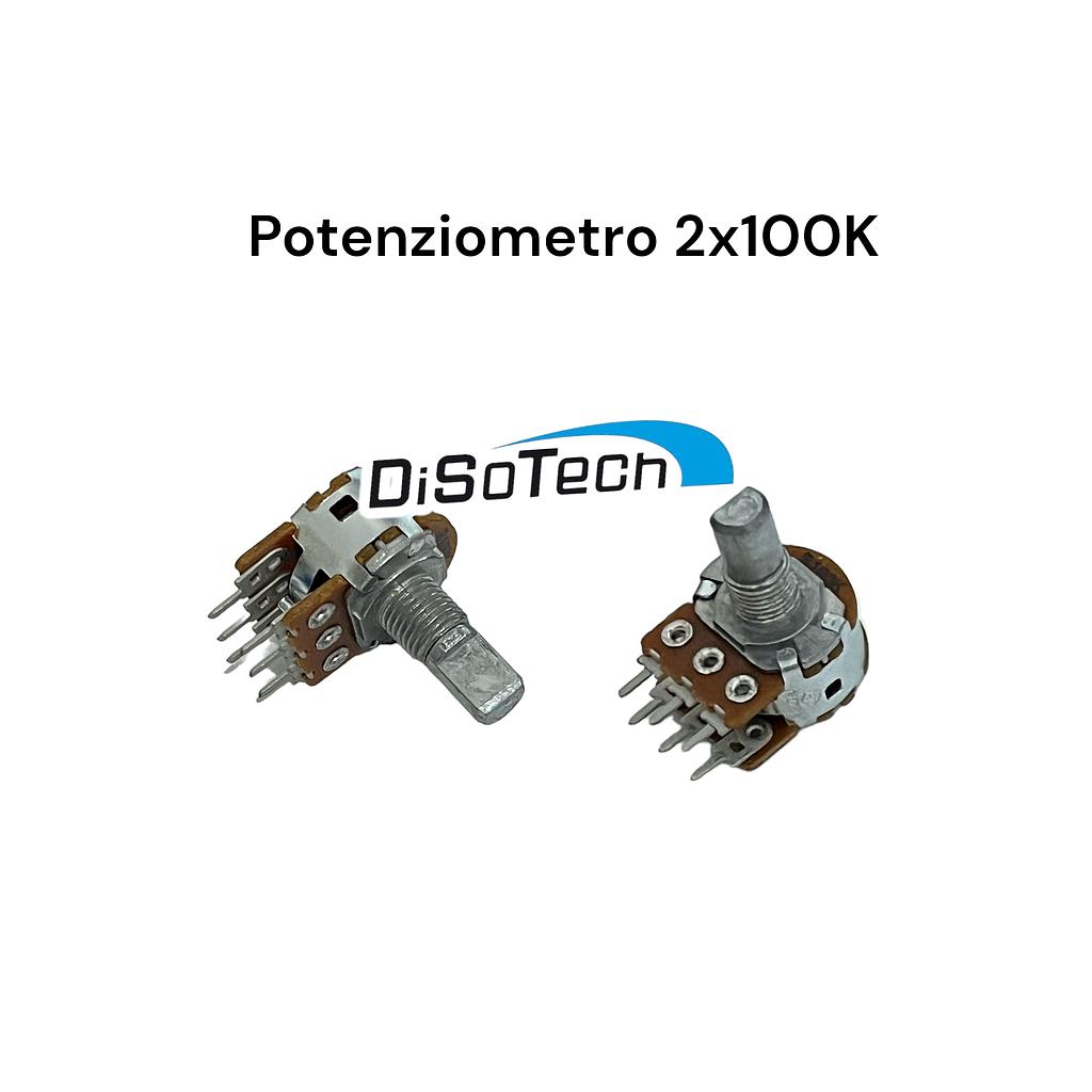 [DST-16145] Potenziometro 2x100K B100K 6 Poli FBT Lineare