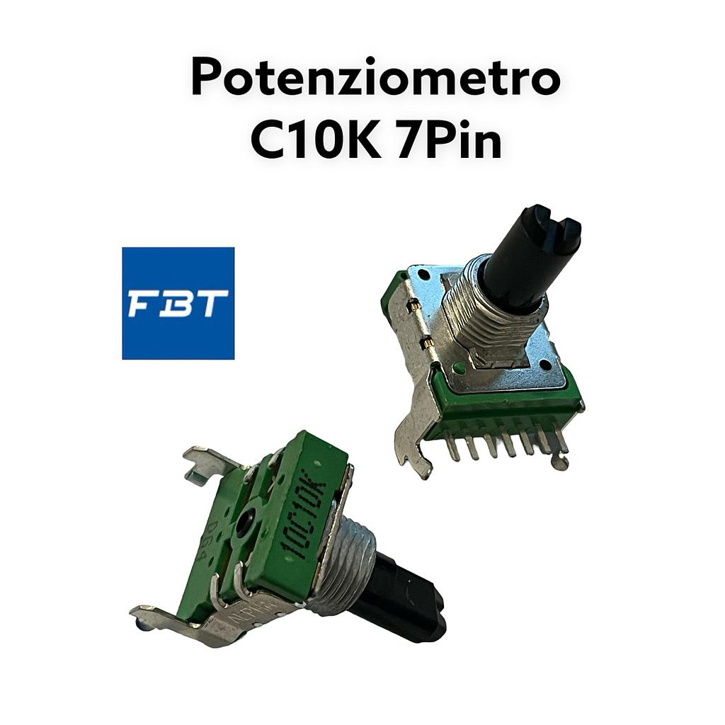 Potenziometro C10K 7Pin Orizzontale senza 0 centrale FBT HiMaxX 40a Volume